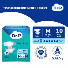 DR P Premium Adult Diaper Level 6 Tape (M) 10s