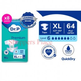 DR P Premium Adult Diaper Level 6 Tape (XL) 8s x 8 Packs (Carton)