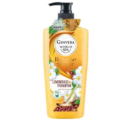 Ginvera World Spa Bali Lemongrass & Frangipani Shower Scrub 750ml