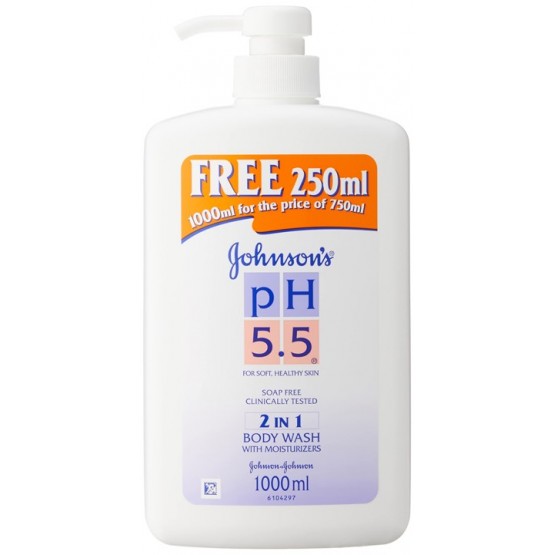 Johnson's PH5.5 Body Wash 1L - 2in1