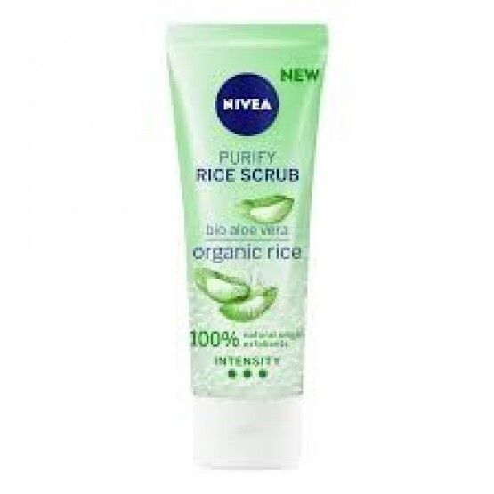 Nivea Rice Scrub Organic Rice Aloevera 75ml