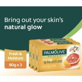 Palmolive Naturals Fresh & Moisture Bar Soap with Green Tea & Cucumber 80g x 3