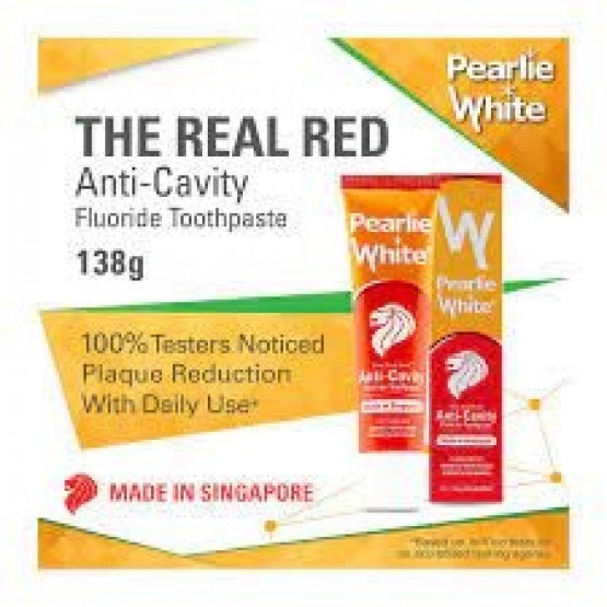 Pearlie White Red Real Herbal Toothpaste 138g - Natural Herbal Oral Care