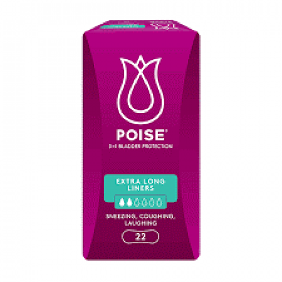 Poise Extra Long Liner (215mm x 22's)