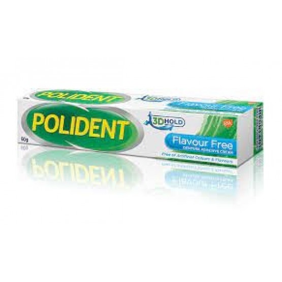 Polident Denture Adhesive Cream Flavour Free 60g