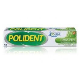 Polident Denture Adhesive Cream Fresh Mint 60g