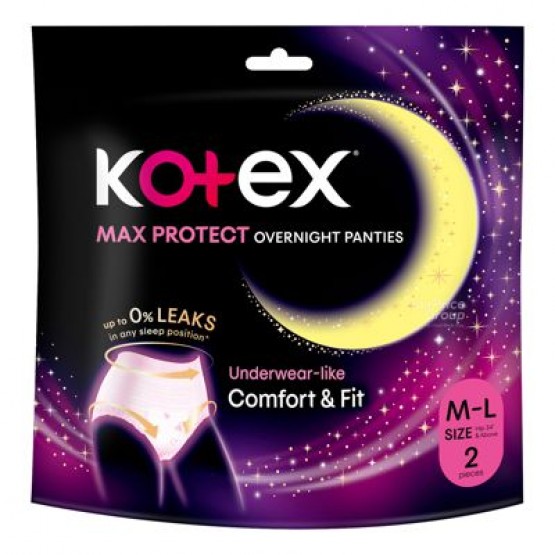 Kotex Overnight Panties M-l Size 2's