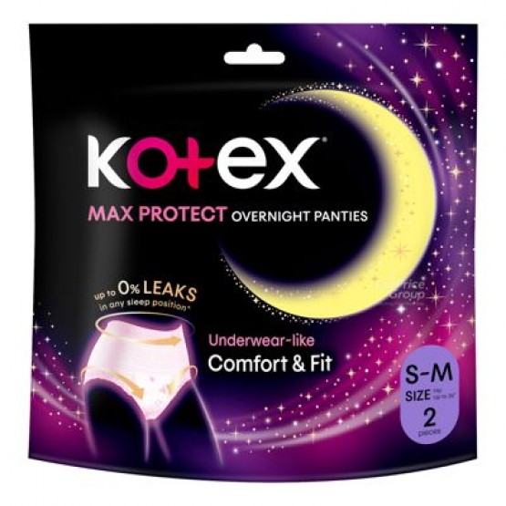 Kotex Overnight Panties S-M Size 2's