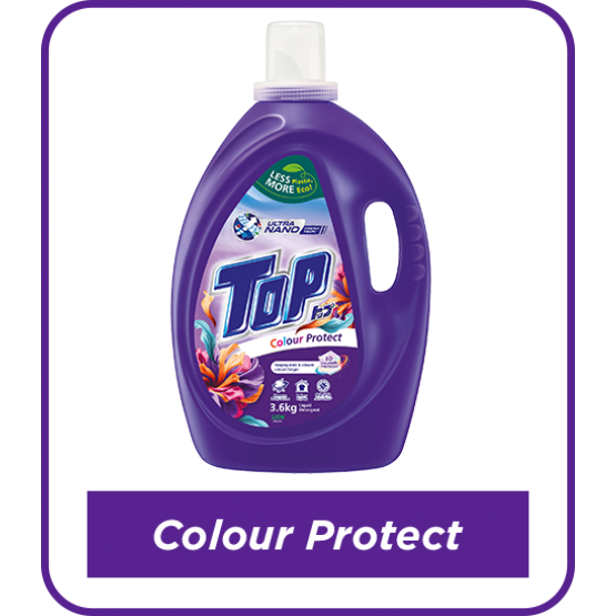 Top Liquid Laundry Detergent - Colour Protect 3.6kg x 4 - Carton Sales