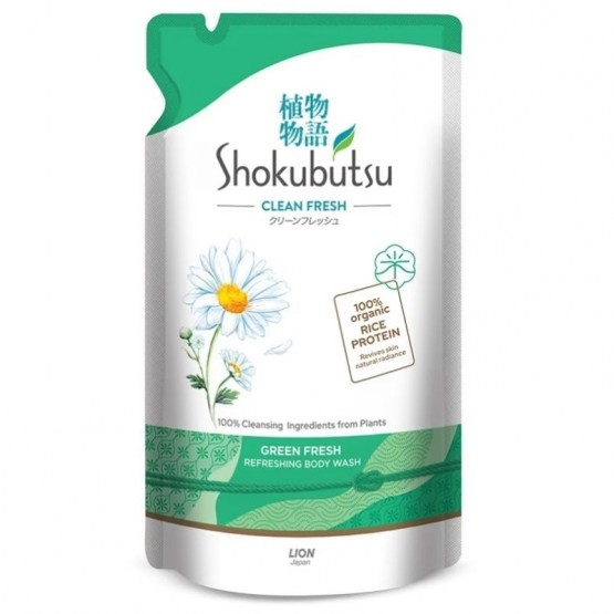 Shokubutsu Green Fresh Shower Foam Refill 500g