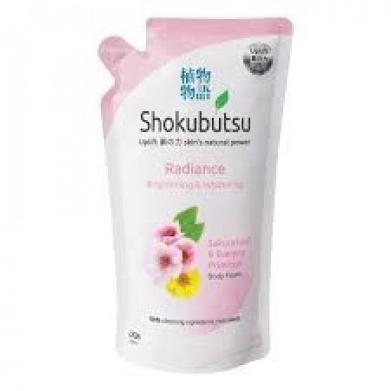 Shokubutsu Radiance Body Foam Refill 600ml - Brightening & Whitening
