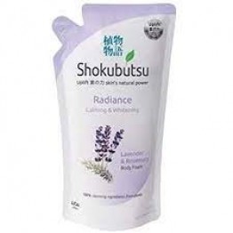 Shokubutsu Radiance Body Foam Refill Calming & Whitening (With Lavender & Rosemary Extracts) 600ml