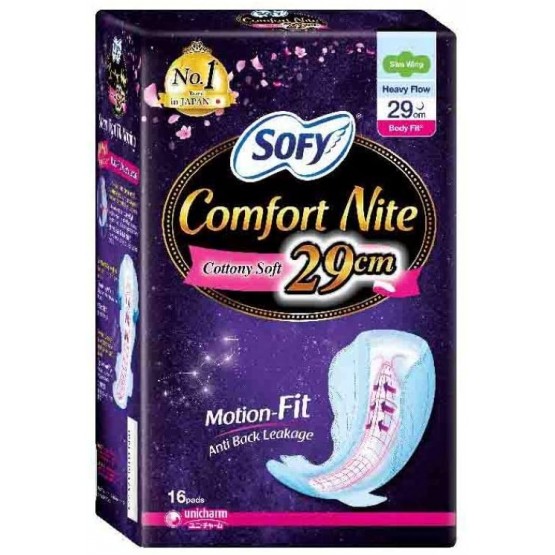 Sofy Comfort Nite Body Fit Night 29cm (cotton) 16pcs