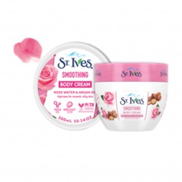 St. Ives Smoothing Body Cream 300ml - Rose Water & Argan Oil