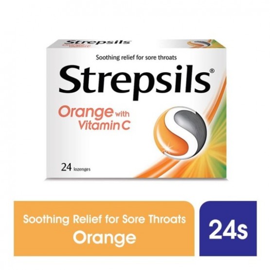 Strepsils Orange With Vitamin C 24s