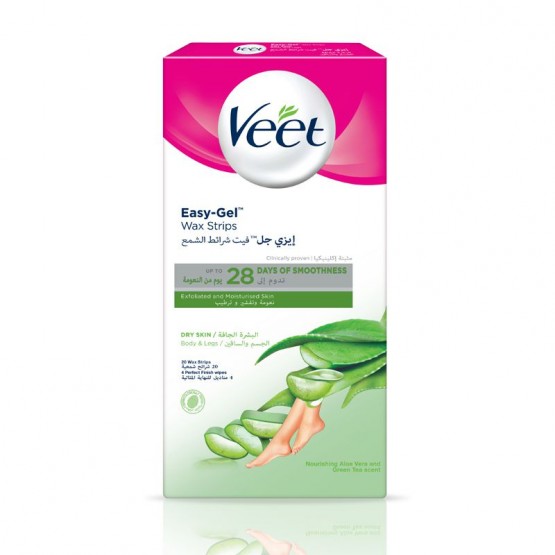 Veet Hair Remover Cold Wax Strips Dry Skin 20s